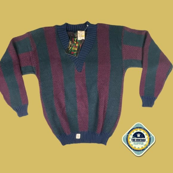 Vintage Mens 80s Magnetic Force Sweater - Picture 1 of 10